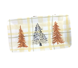 Camp Hill Pines And Plaid Platter