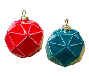 Camp Hill Jewel Toned Faceted Ornament