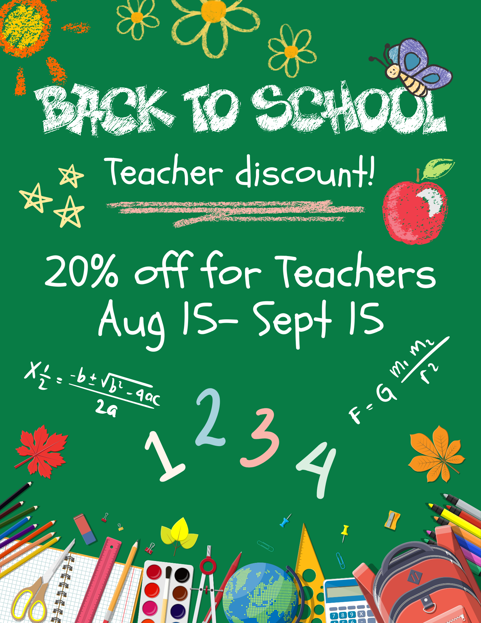 Back to School Teacher Discount! Camp Hill